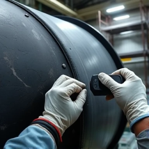 بازرسی پوشش لاستیکی رولیک و درام نوار نقاله با دستگاه ضخامتسنج و سختیسنج