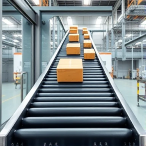 نوار نقاله شیب دار صنعتی برای انتقال مواد در سطوح مختلف